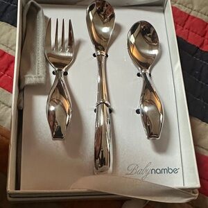 NEW Baby Nambe Silver Flatware Set